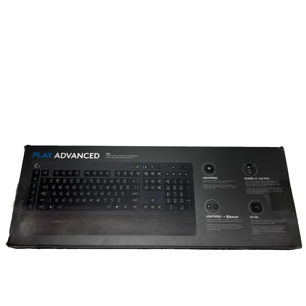 Logitech G613 LIGHTSPEED Wireless Mechanical Tactile Switch Gaming Keyboard Open